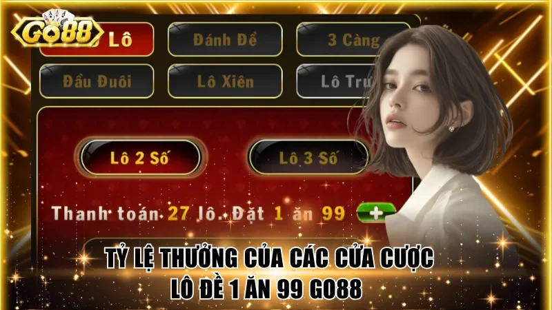 Tìm hiểu tỷ lệ thưởng hấp dẫn của các cửa cược lô đề Go88 